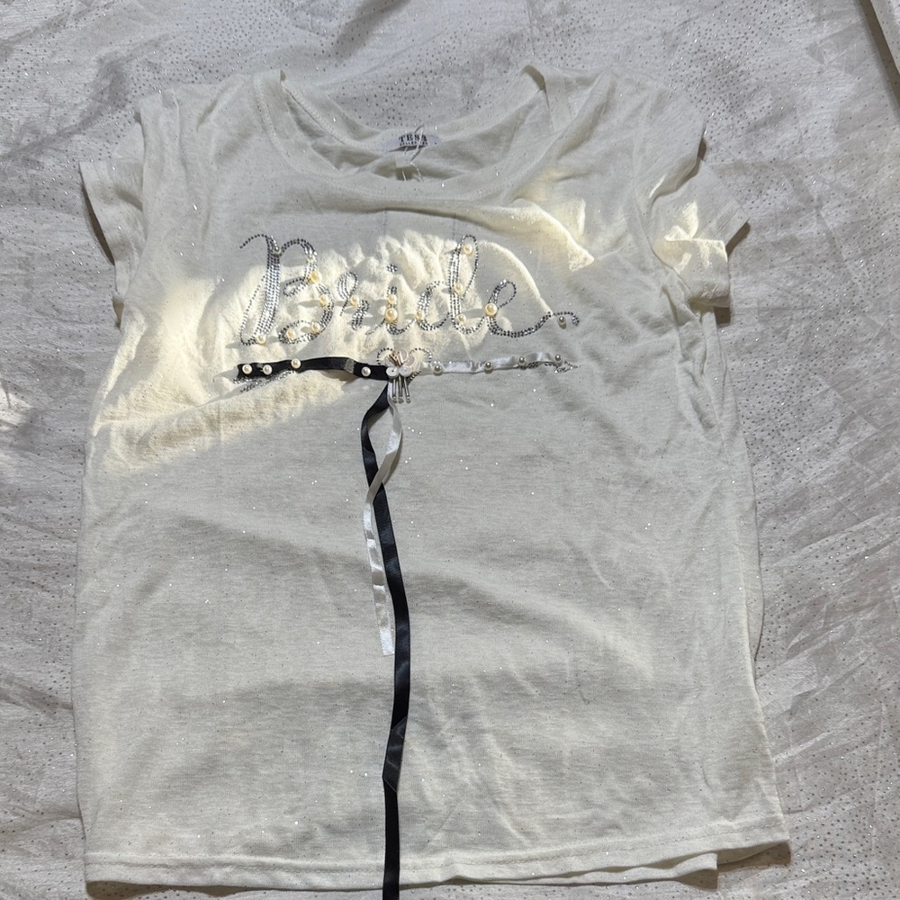 Tese collection' White T-Shirt with Silver Accents for women size S